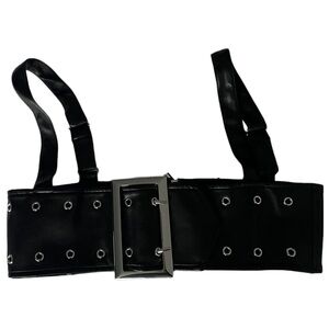 We wore what leather buckle crop top